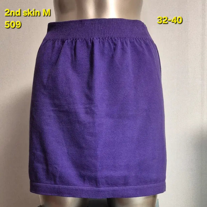 [BUNJANG] 2nd Skin Knit Mini Skirt - Navy (M) / 2nd skin 보라 니트 스커트 M ms7