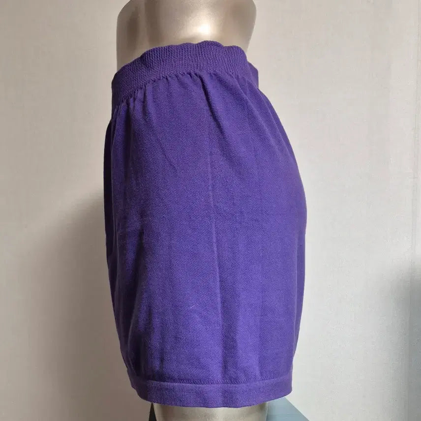 [BUNJANG] 2nd Skin Knit Mini Skirt - Navy (M) / 2nd skin 보라 니트 스커트 M ms7