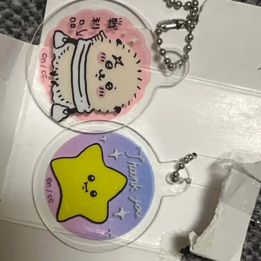 [BUNJANG] Nimsil Nimsil Acrylic Keychain - Rakko &amp; Star / 먼작귀 아크릴 키체인 키링 판매