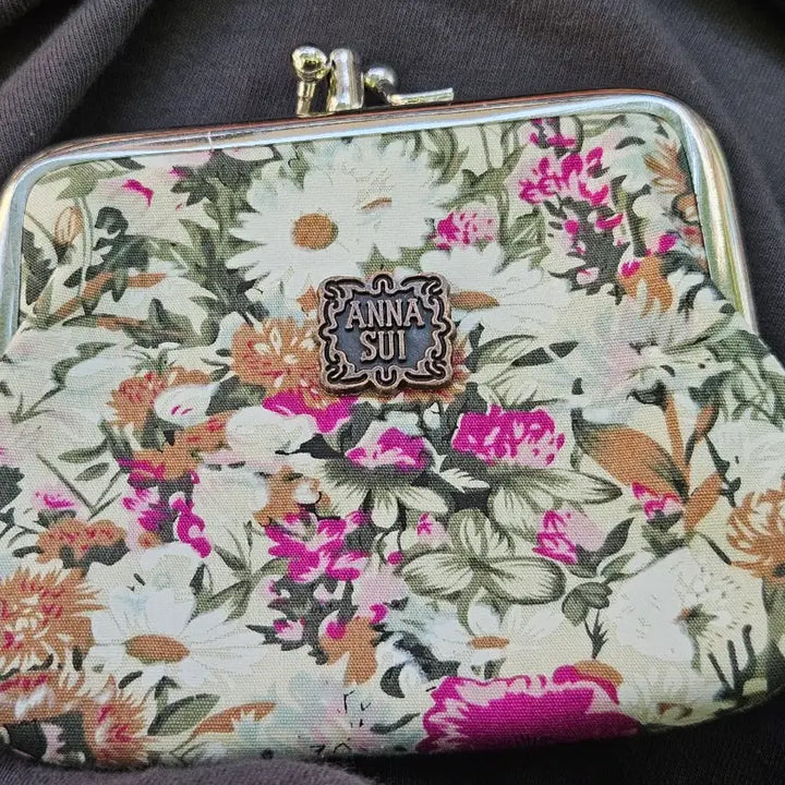 [BUNJANG] Anna Sui Flower Pattern Coin Purse / 안나수이 플라워 패턴 동전 지갑/빈티지 지갑