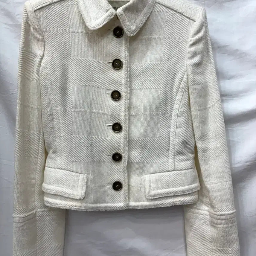 [BUNJANG] Burberry London Ivory Slim Fit Jacket / 버버리 런던 아이보리 슬림핏 자켓55사이즈(정품)