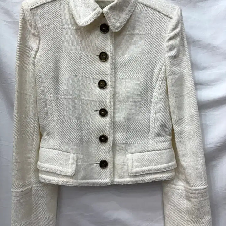 [BUNJANG] Burberry London Ivory Slim Fit Jacket / 버버리 런던 아이보리 슬림핏 자켓55사이즈(정품)