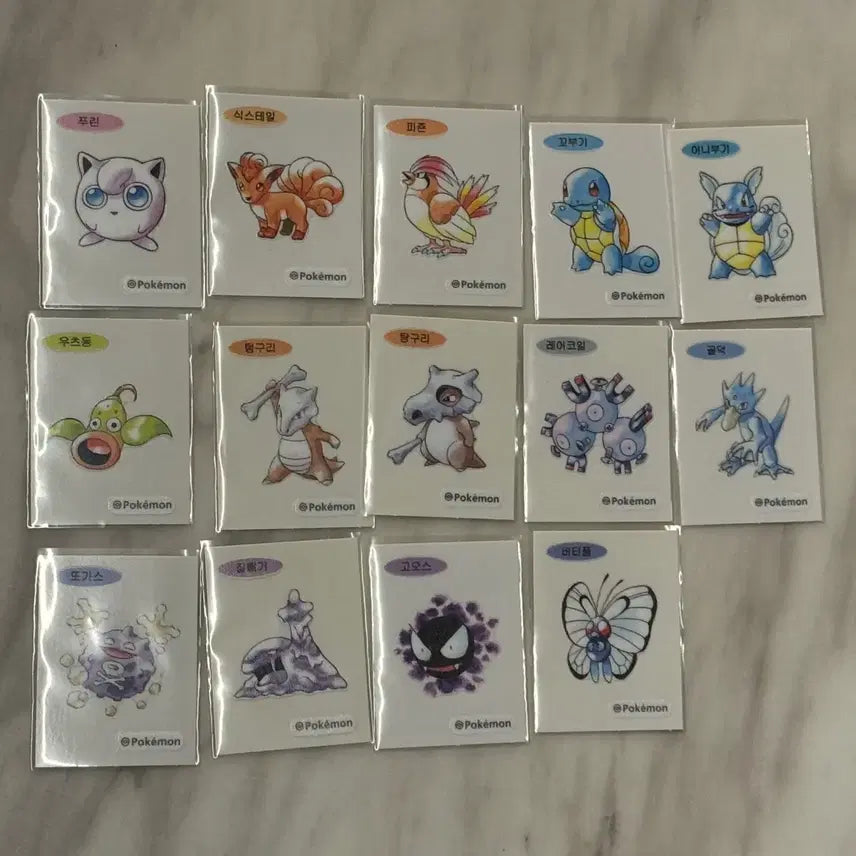 [BUNJANG] Pokemon Bread Retro Stickers (30 Types) / 포켓몬 빵 레트로 띠부씰