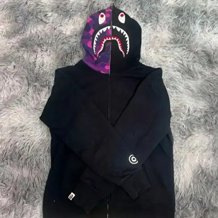 [BUNJANG] BAPE Reversible Shark Full Zip Hoodie XL-XXL / 베이프 리버시블 샤크 후드집업 2xl