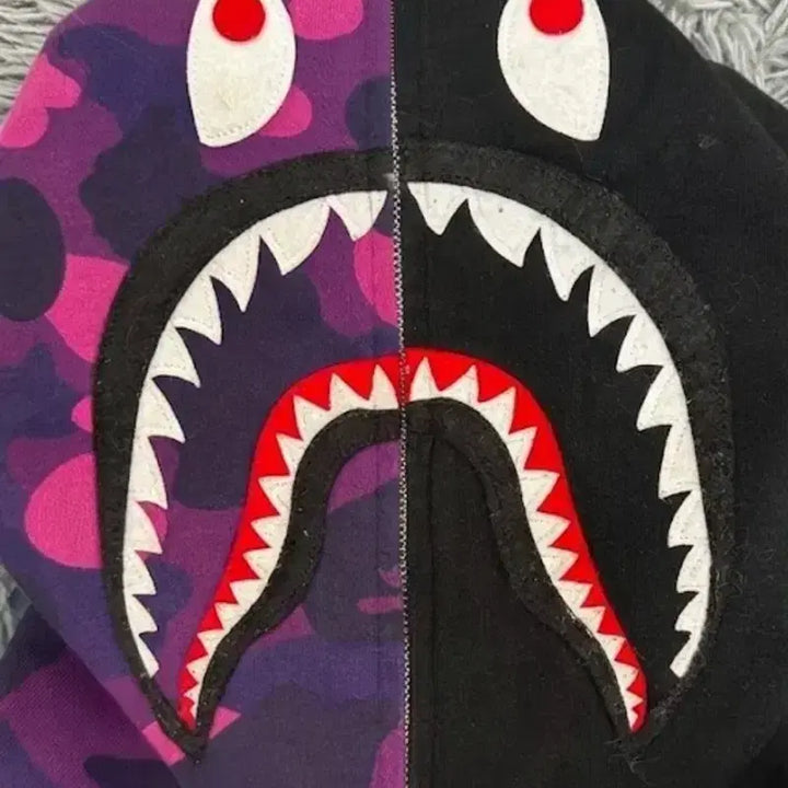[BUNJANG] BAPE Reversible Shark Full Zip Hoodie XL-XXL / 베이프 리버시블 샤크 후드집업 2xl