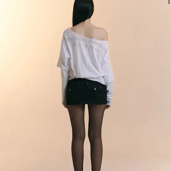 [BUNJANG] Please No Follow Noice Tie Long Sleeve Top (White) / 플리즈노팔로우 Noice Tie Long Sleeve Top (White