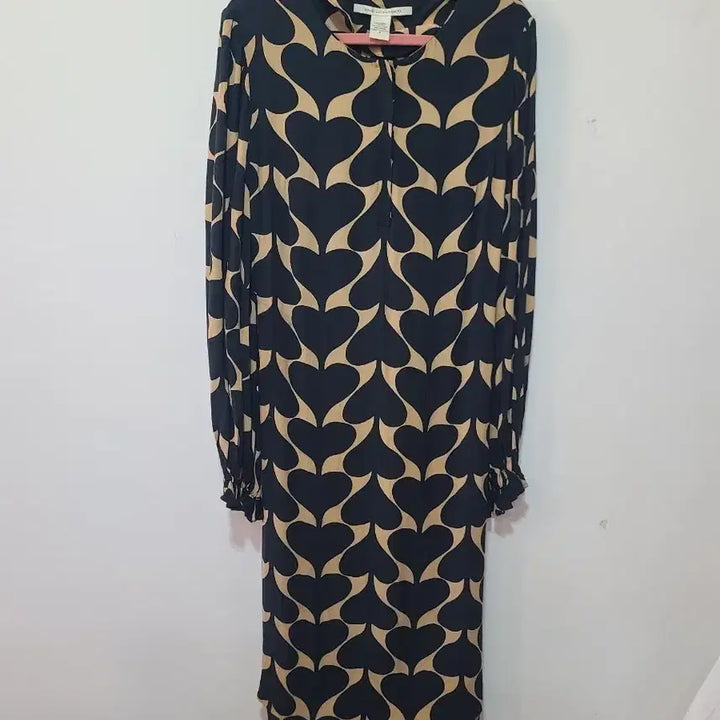 [BUNJANG] Diane Von Furstenberg Heart Long Dress / 다이앤 본 퍼스텐버그 하트 롱 원피스