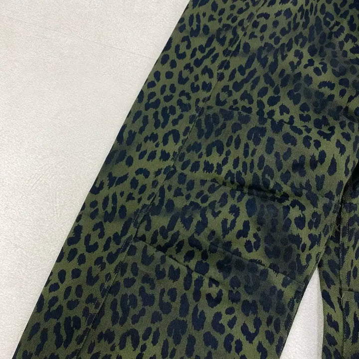 [BUNJANG] Andersson Bell Adsb Leopard Print Crossover Wide Pants / 앤더슨벨 Adsb 크로스 오버 레오파드 와이드 팬츠 (30)