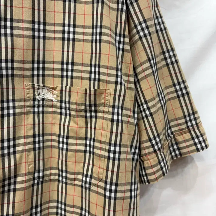 [BUNJANG] Burberry London Check Pattern Short Sleeve Shirt XL / 버버리 런던 체크 패턴 반팔 셔츠XL/105사이즈(정품)