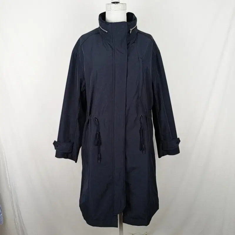 [BUNJANG] 8 Seconds Dark Navy Long Windbreaker Jacket / 에잇세컨즈/롱 바람막이 자켓 점퍼 코트 여M L/라덴