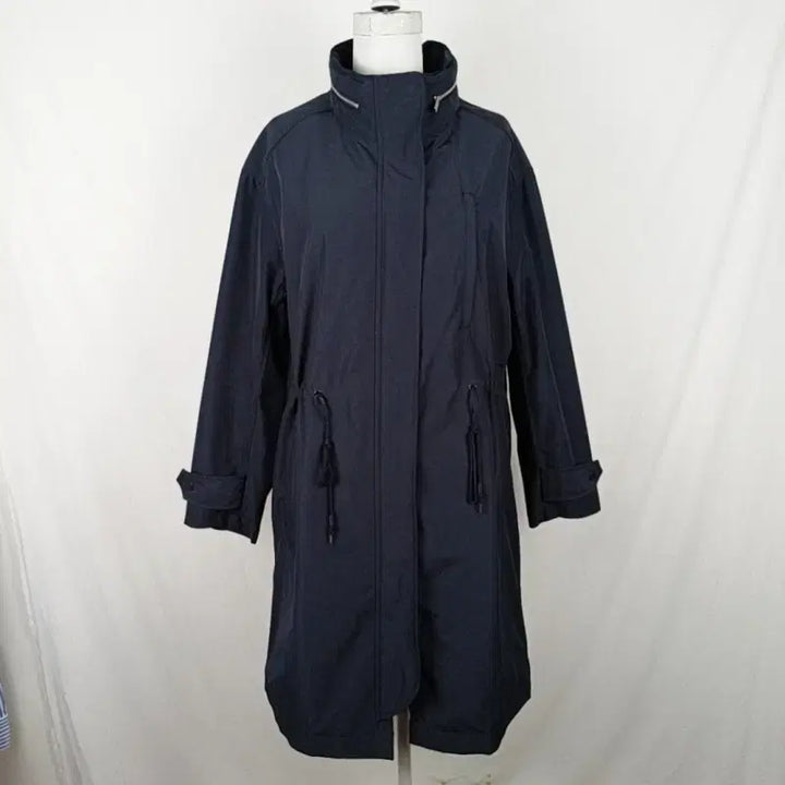 [BUNJANG] 8 Seconds Dark Navy Long Windbreaker Jacket / 에잇세컨즈/롱 바람막이 자켓 점퍼 코트 여M L/라덴