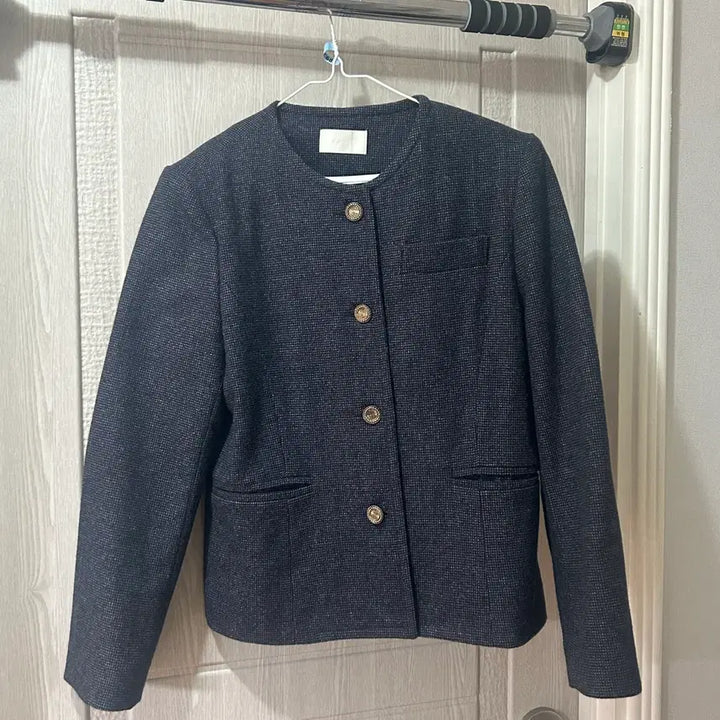 [BUNJANG] Navy Gold Button Tweed Jacket / 네이비 금장 버튼 자켓 트위드자켓