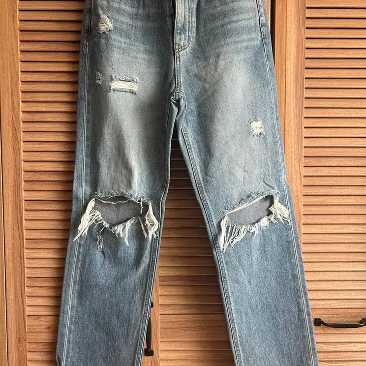 [BUNJANG] Colirotte Light Wash Distressed Jeans - Size S / 콜리로뜨 Colirotte 연청 데미지 청바지 S사이즈