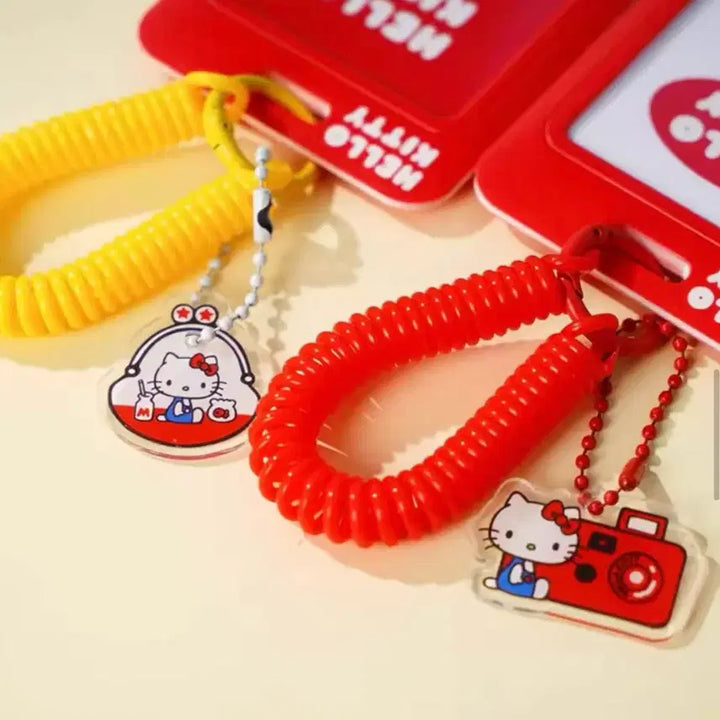 [BUNJANG] Hello Kitty Spring Card Holder / 헬로키티 카드 홀더 학생증 교통카드 케이스
