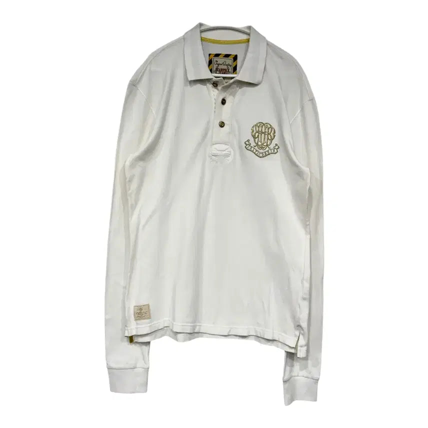 [BUNJANG] Beanpole Embroidered Long Sleeve Polo Shirt White M / 빈폴 긴팔 자수 폴로티 100 화이트 M 추천