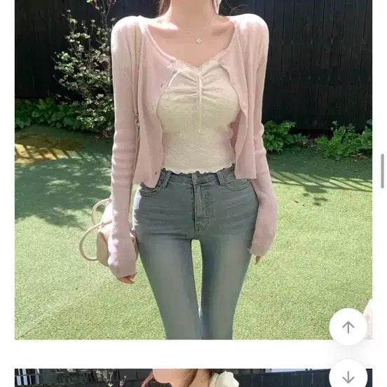 [BUNJANG] Avely Pink Cardigan / 에이블리 핑크 가디건 교신가능