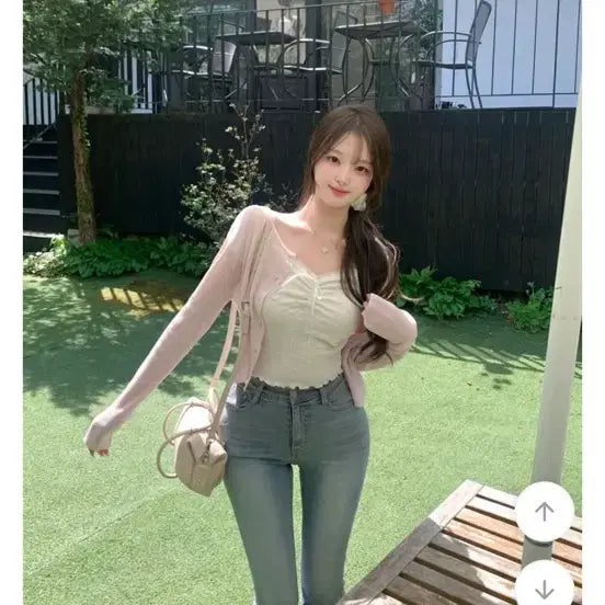 [BUNJANG] Avely Pink Cardigan / 에이블리 핑크 가디건 교신가능