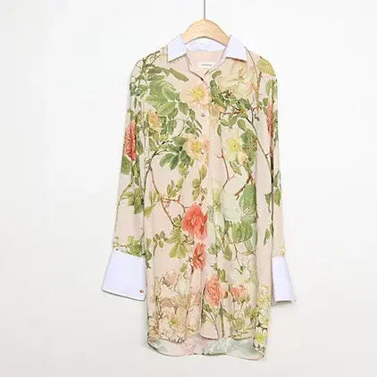[BUNJANG] F Style Elegant Long Blouse / F .  스타일예쁜 예쁜 롱 블라우스