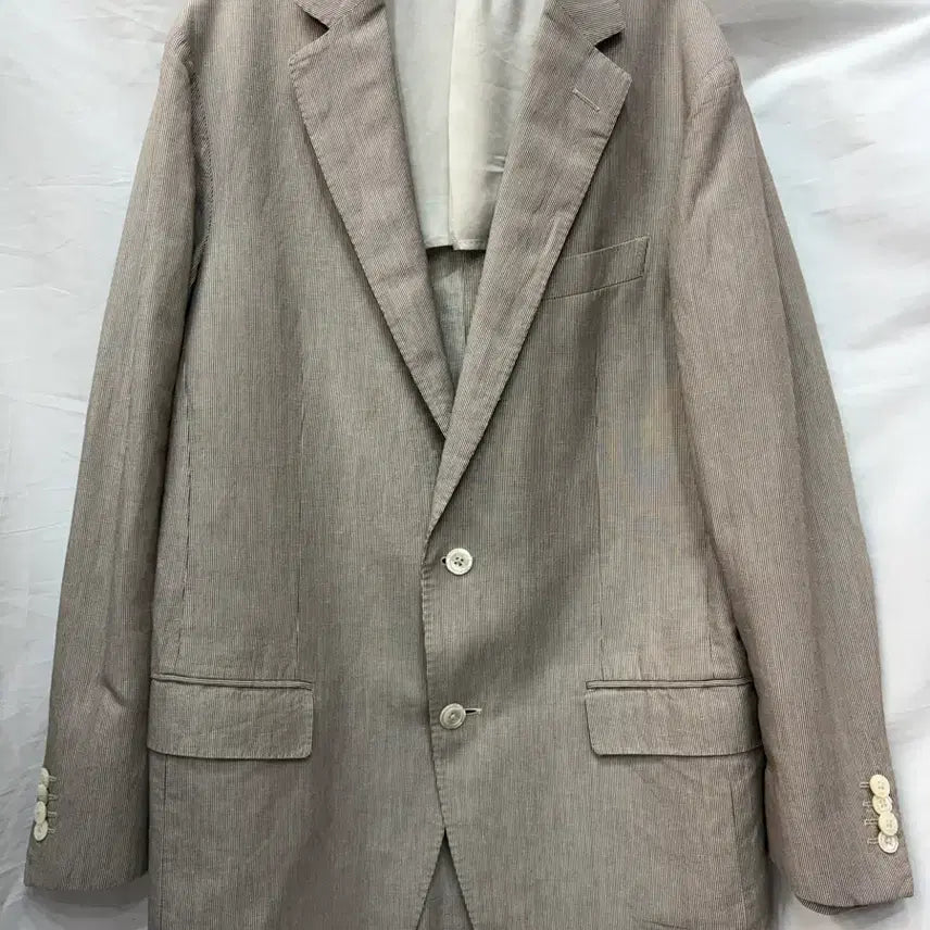 [BUNJANG] Zegna Striped Linen Cotton Blend Jacket Size 100 / 제냐 스트라이프 자켓 100사이즈(정품)