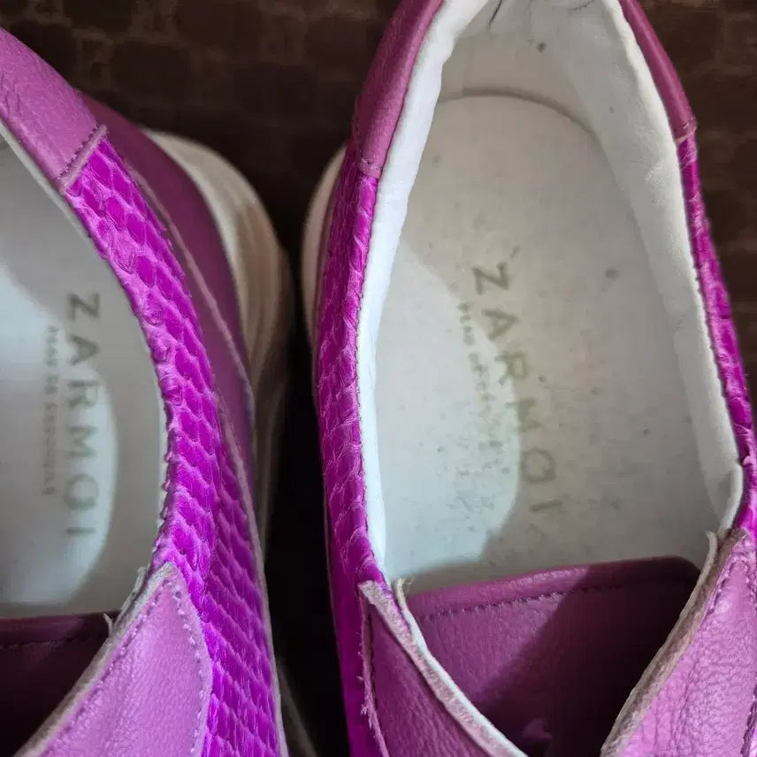 [BUNJANG] ZARMOI Purple Snakeskin Tassel Sneakers / ZARMOI 퍼플 뱀피 태슬 스니커즈 240