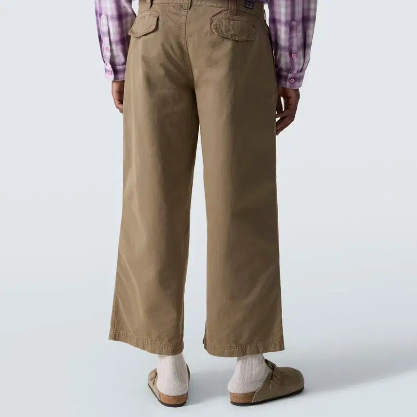 [BUNJANG] ERL Cropped Pants Beige M / ERL 크롭드 팬츠
