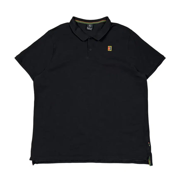 [BUNJANG] Nike Tennis Black Collar Short Sleeve T-Shirt / 나이키 테니스 블랙 카라 반팔티