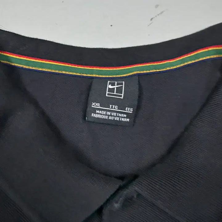 [BUNJANG] Nike Tennis Black Collar Short Sleeve T-Shirt / 나이키 테니스 블랙 카라 반팔티