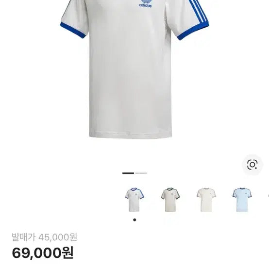 [BUNJANG] Adidas 3S T-Shirt White/Blue JY3692 / 아디다스 3S 티 화이트/블루 JY3692