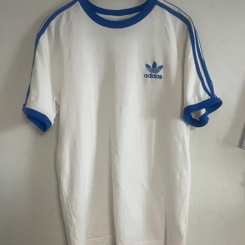 [BUNJANG] Adidas 3S T-Shirt White/Blue JY3692 / 아디다스 3S 티 화이트/블루 JY3692