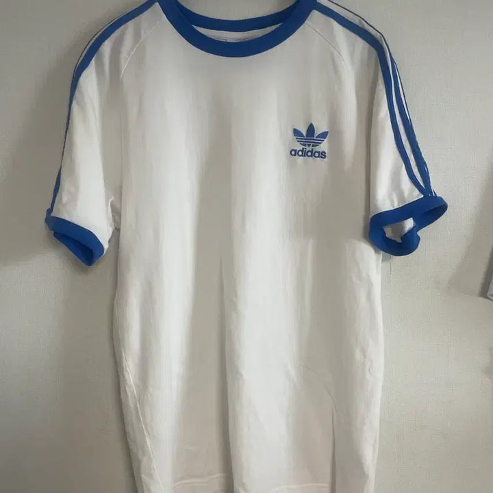 [BUNJANG] Adidas 3S T-Shirt White/Blue JY3692 / 아디다스 3S 티 화이트/블루 JY3692
