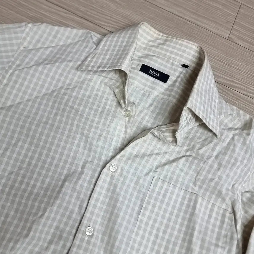 [BUNJANG] BOSS Checked Long-Sleeve Shirt / BOSS 보스 체크 긴팔 셔츠(100-105)