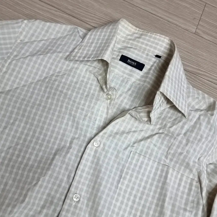 [BUNJANG] BOSS Checked Long-Sleeve Shirt / BOSS 보스 체크 긴팔 셔츠(100-105)