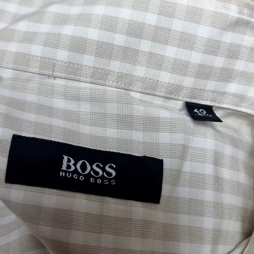 [BUNJANG] BOSS Checked Long-Sleeve Shirt / BOSS 보스 체크 긴팔 셔츠(100-105)