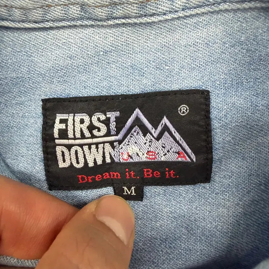[BUNJANG] First Down Two Pocket Denim Shirt (M) / (M)JPN 퍼스트다운 First down 투포켓 데님셔츠