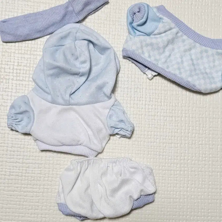 [BUNJANG] 20cm Doll Clothes Sky Blue Hoodie Full Set / 20cm 인형옷 하늘색 후드