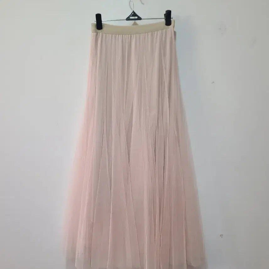 [BUNJANG] Pink Tulle Long Skirt / 핑크색 튤 스커트 롱 스커트
