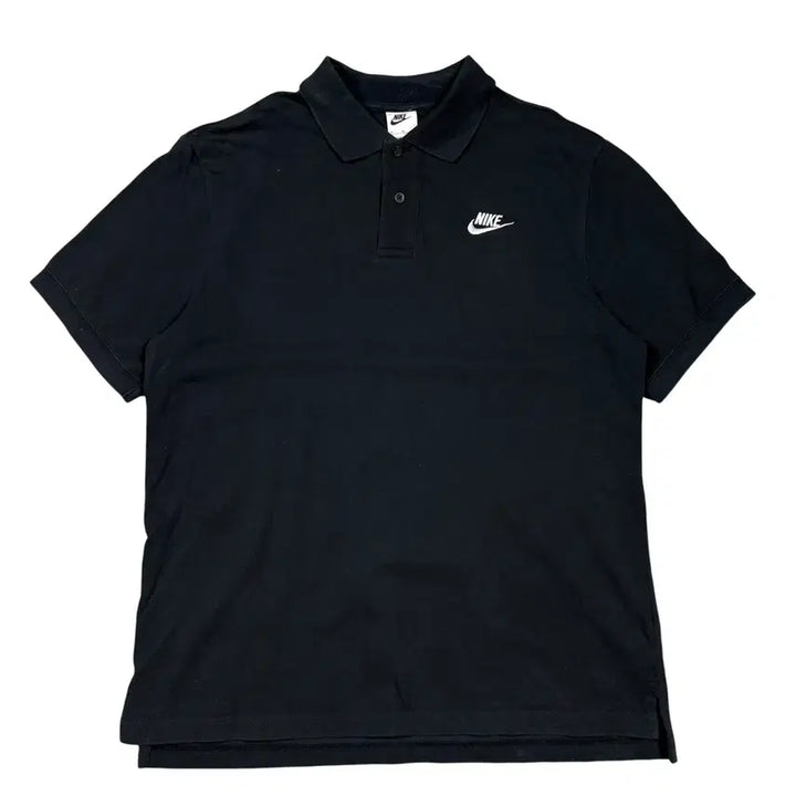 [BUNJANG] Nike New Black Collar Short Sleeve T-Shirt / 나이키 신형 블랙 카라 반팔티