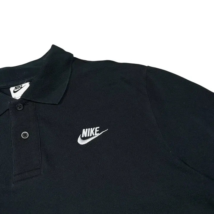 [BUNJANG] Nike New Black Collar Short Sleeve T-Shirt / 나이키 신형 블랙 카라 반팔티