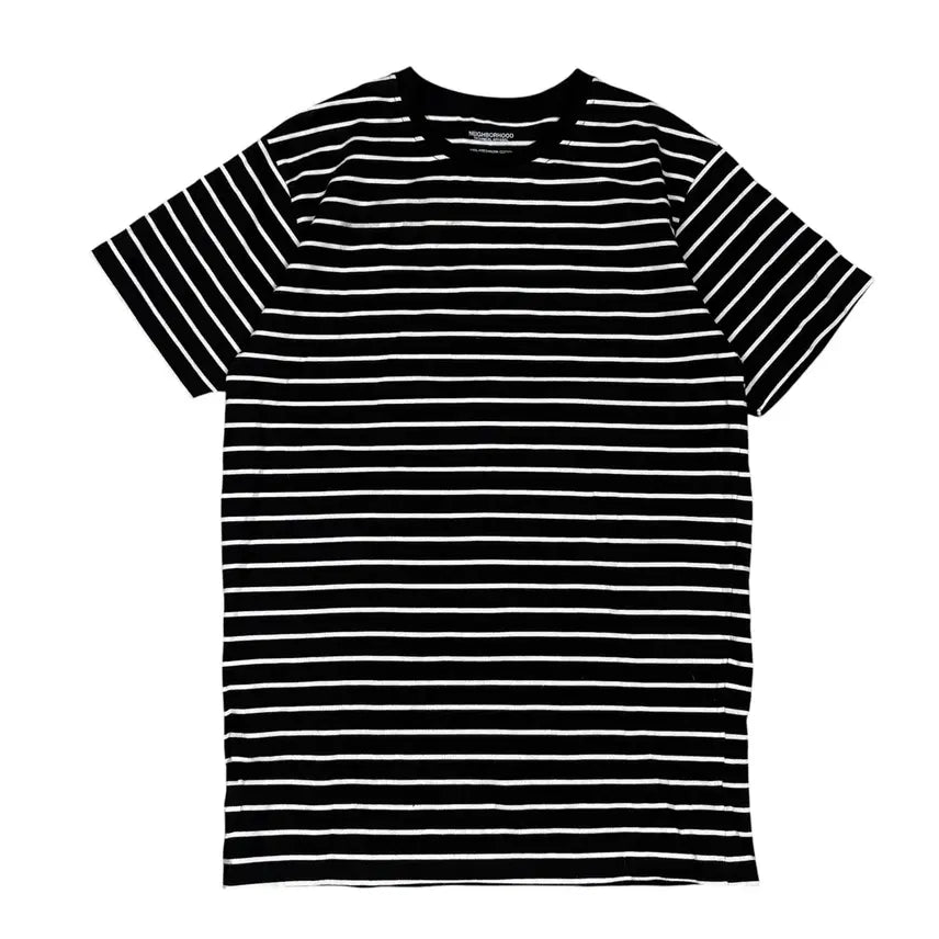 [BUNJANG] Neighborhood Striped T-Shirt / Neighborhood 검/흰 스트라이프 반팔티