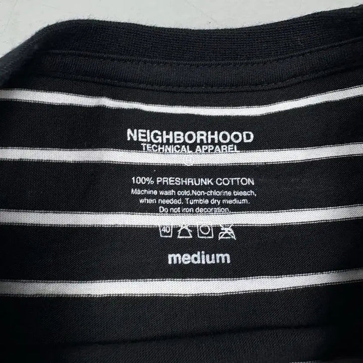 [BUNJANG] Neighborhood Striped T-Shirt / Neighborhood 검/흰 스트라이프 반팔티