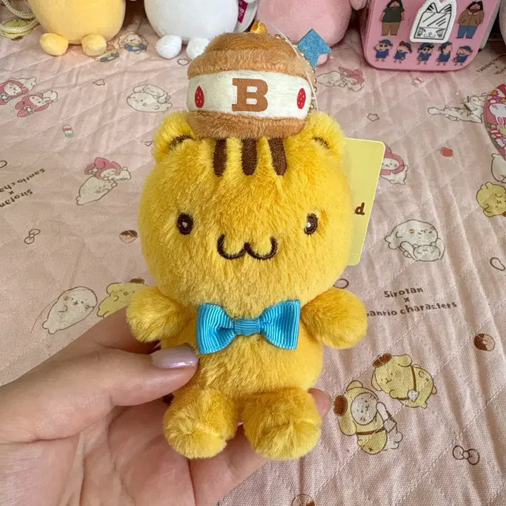 [BUNJANG] Pompompurin Sanrio Puroland Bagel Plush Keychain / 폼폼푸린 퓨로랜드 베이글 인형 키링