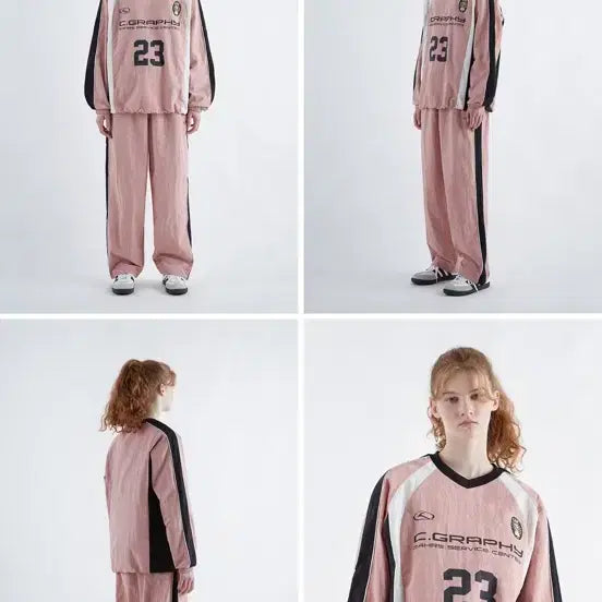 [BUNJANG] Codegraphy Sport Crewneck Setup Set - Indie Pink (S) / 코드그라피 스포츠 크루넥 셋업_인디핑크S