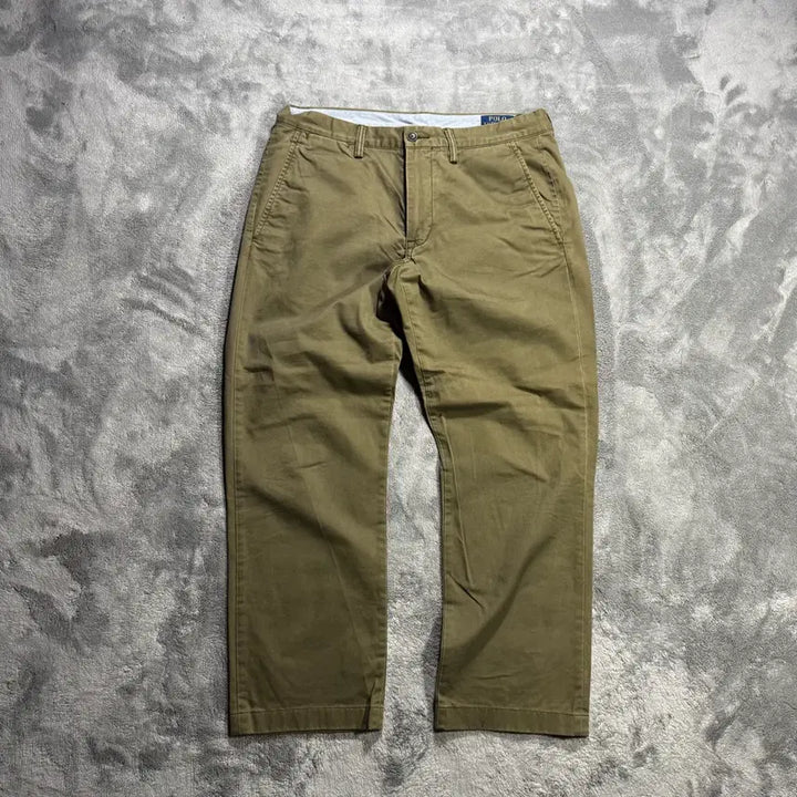 [BUNJANG] Polo Ralph Lauren Olive Straight Fit Chino Pants Size 32 / 폴로 랄프로렌 올리브 스트레이트핏 치노팬츠 32/32