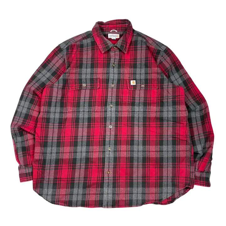 [BUNJANG] Carhartt Red/Black Check Shirt / 칼하트 레드/블랙 체크 셔츠