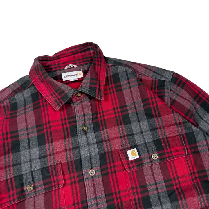 [BUNJANG] Carhartt Red/Black Check Shirt / 칼하트 레드/블랙 체크 셔츠