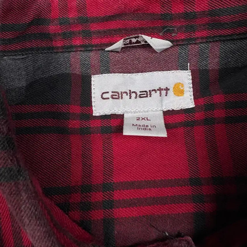 [BUNJANG] Carhartt Red/Black Check Shirt / 칼하트 레드/블랙 체크 셔츠