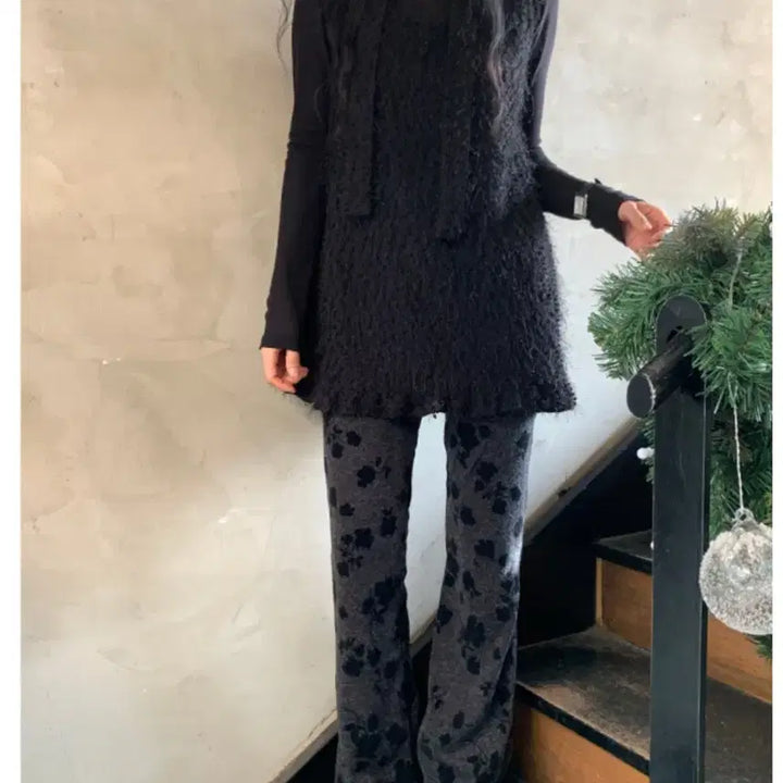 [BUNJANG] Sanfruk Pearl Scarf Dress Black Free Size / 샌프룩 원피스