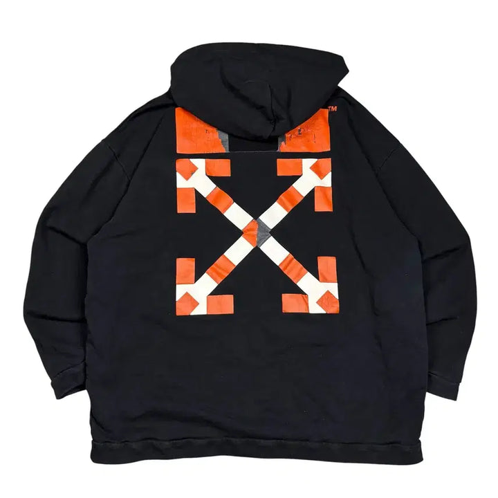 [BUNJANG] Off-White Black Hoodie / 오프화이트 블랙 후드티