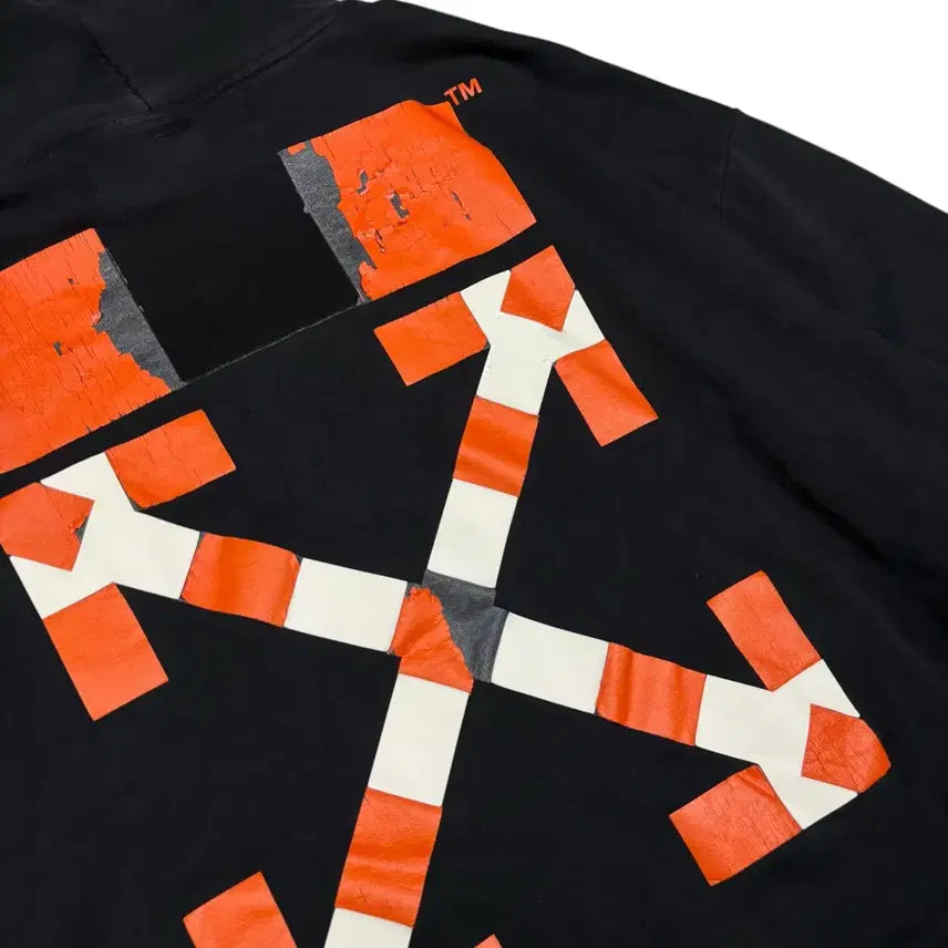 [BUNJANG] Off-White Black Hoodie / 오프화이트 블랙 후드티