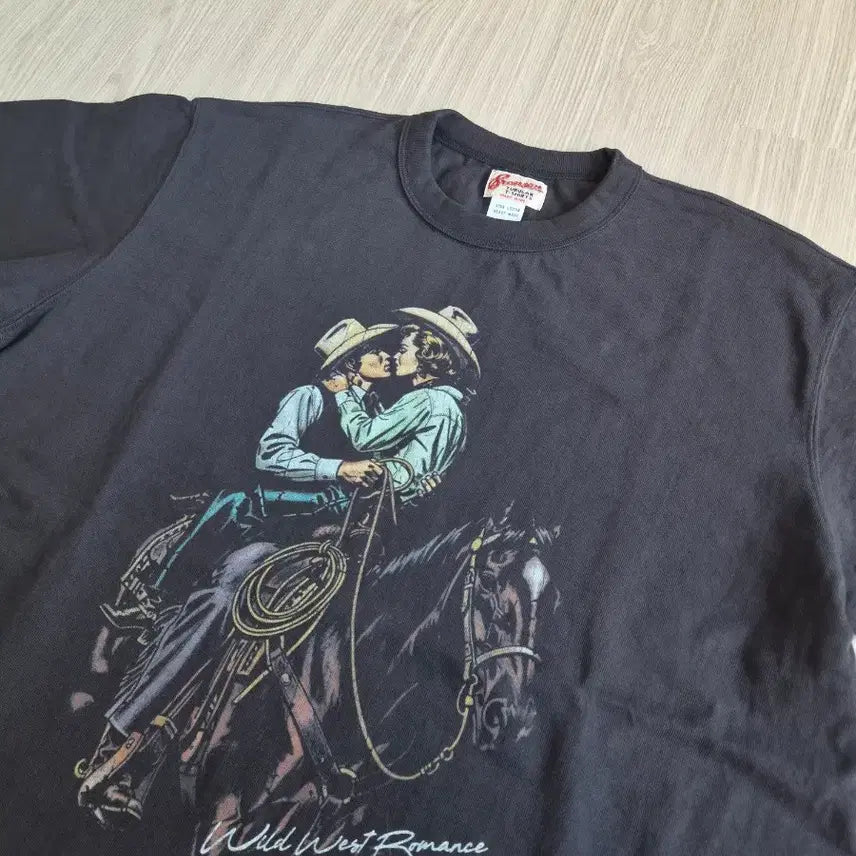[BUNJANG] XXL Bronson Printing Short Sleeve T-Shirt Charcoal / XXL 브론슨 프린팅 반팔 티셔츠 차콜